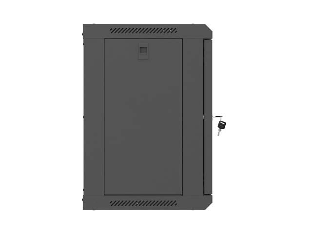 Lanberg Szafa instalacyjna rack wisząca 19 cali 9U 540x350mm czarna drzwi pełen metal (flat pack)
