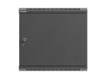 Lanberg Szafa instalacyjna rack wisząca 19 cali 9U 540x350mm czarna drzwi pełen metal (flat pack)