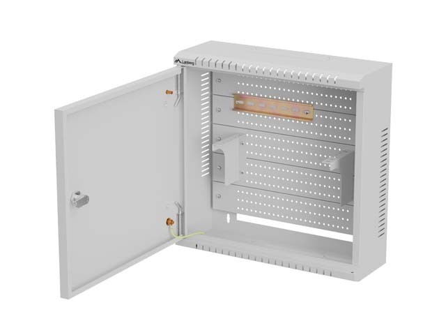 Lanberg Szafa instalacyjna TPR 10 cali z płytą MESH 400x400x140mm szara (złożona)