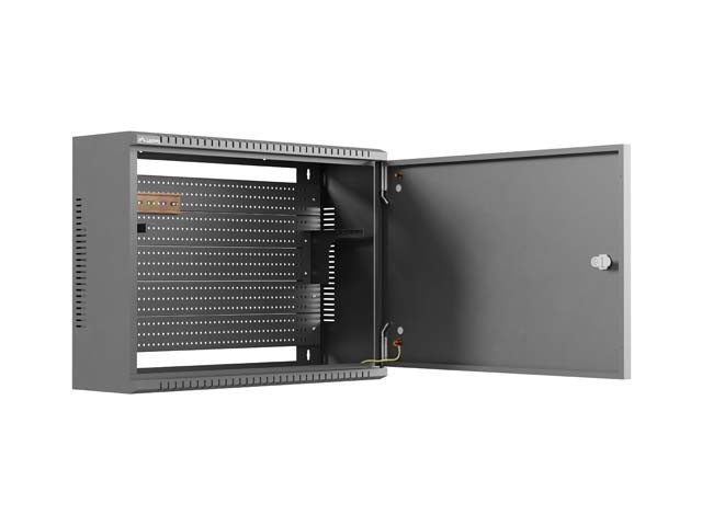 Lanberg Szafa instalacyjna TPR 10 i 19 cali z płytą MESH 560x420x180 czarna (złożona)