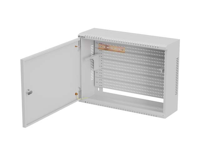 Lanberg Szafa instalacyjna TPR 10 i 19 cali z płytą MESH 560x420x180mm szara (złożona)
