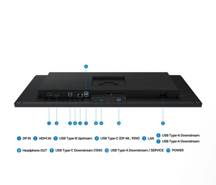Samsung Monitor 27 cali Viewfinity S80UH IPS 3840x2160 UHD 16:9 1xHDMI 1xDP 1xUSB-C 90W 3xUSB-A Easy Connection KVM PIP/PBP 5ms 60Hz HAS+PIV płaski 3Y