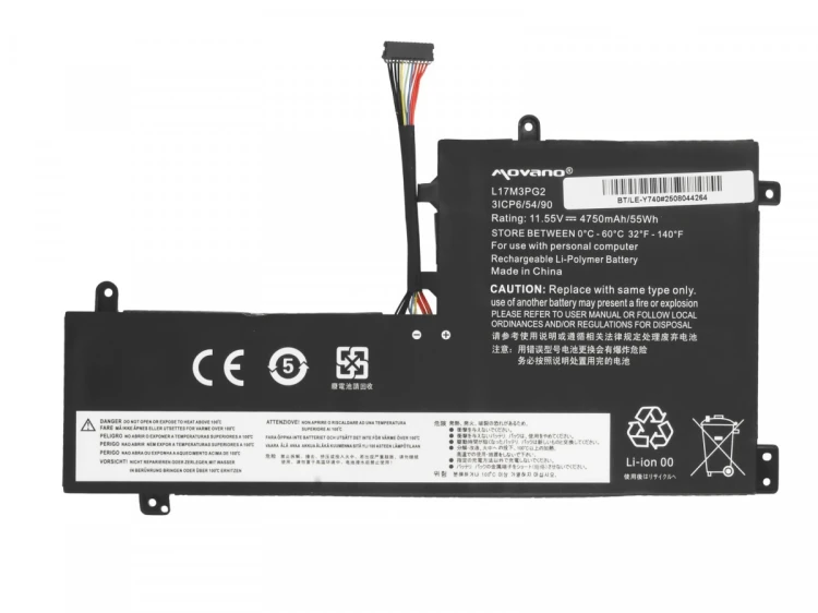 Movano Bateria L17C3PG2 do Lenovo Legion Y530 Y730 Y7000 - 4750 mAh (55 Wh)