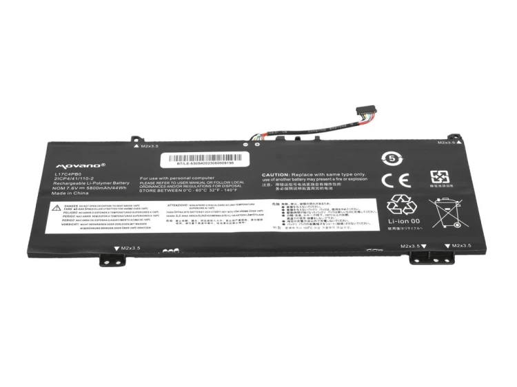Movano Bateria L17C4PB0 L17M4PB0 do Lenovo Yoga 530-14IKB - 5800 mAh (44 Wh)