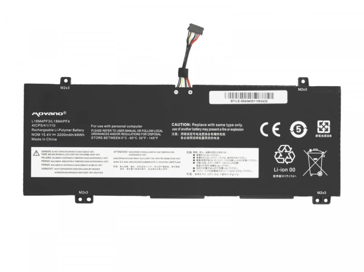 Movano Bateria L18M4PF3 L18C4PF4 do Lenovo IdeaPad S540 - 3200 mAh (49 Wh)