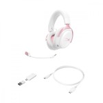 HyperX Zestaw słuchawkowy gamingowy Cloud III S bezprzewodowy biały-różowy - DG0R2AA