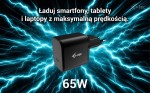 i-tec Ładowarka 65W USB-C GaN Charger PD 65W czarna