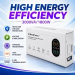 Qoltec Stabilizator napięcia AVR 3000VA | 1800W
