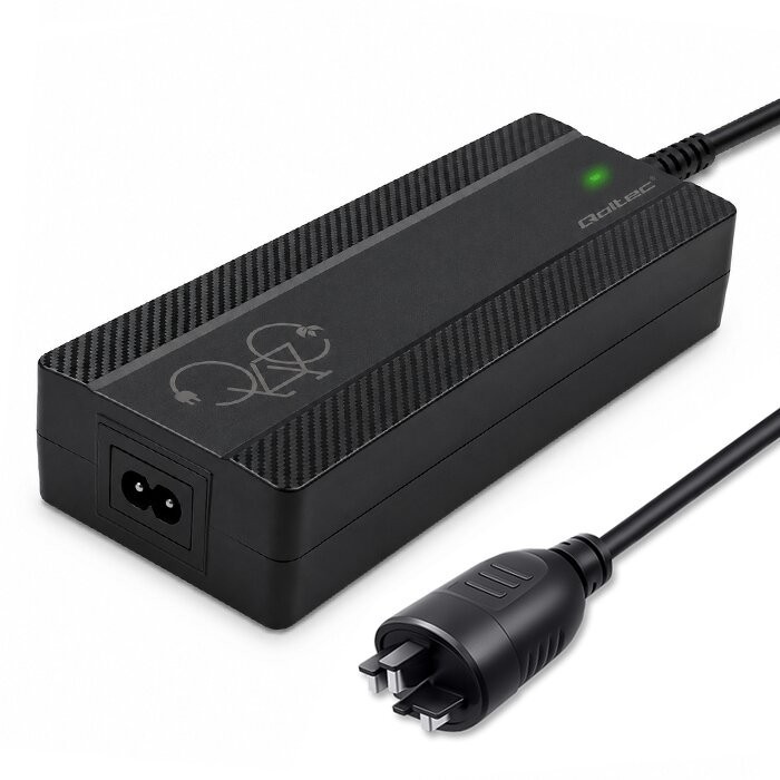 Qoltec Ładowarka do roweru elektrycznego 36V | 42V | 4A | wtyczka Bosch + kabel zasilający