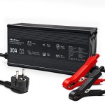Qoltec Ładowarka do akumulatora LiFePO4 12V | 30A | PF 0.9 | LED