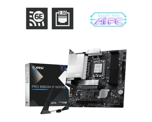 MSI Płyta główna PRO B860M-P WIFI6E am5 4DDR5 mATX
