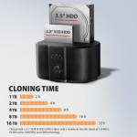 AXAGON ADSA-SC Stacja dokująca, USB 3.2 Gen 1 - 2x SATA 6G 2.5"/3.5" SSD/HDD CLONE DUAL