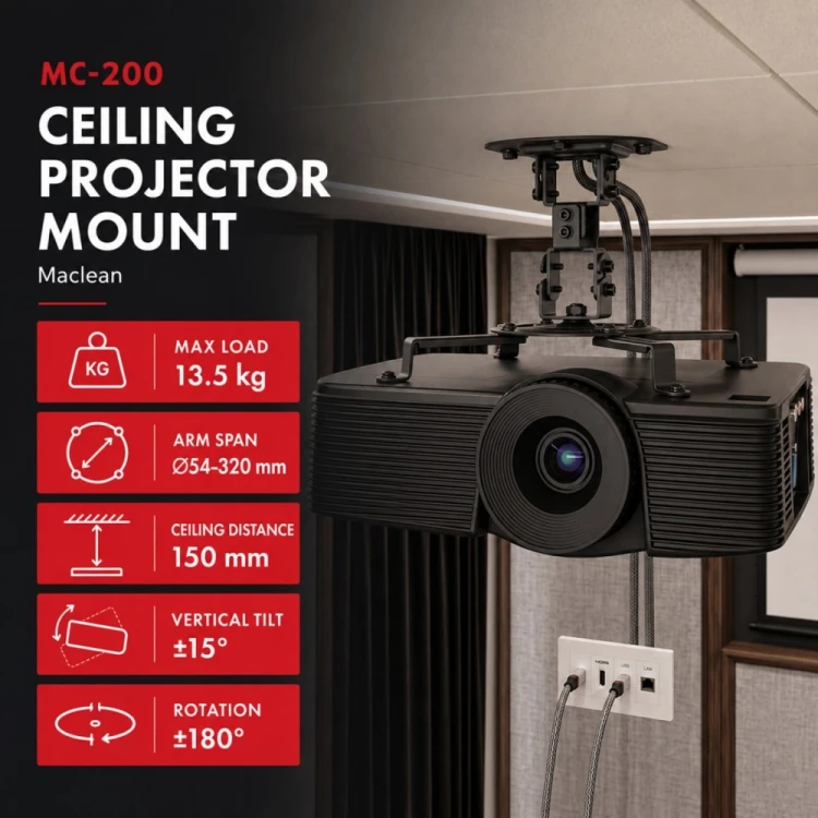 Maclean Uchwyt sufitowy do projektora MC-200 B