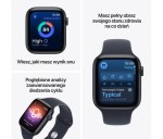 Apple Smartwatch Watch SE 3 GPS, koperta 40mm z aluminium w kolorze północy, pasek sportowy w kolorze granatowym - rozmiar S/M
