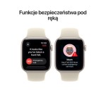 Apple Smartwatch Watch SE 3 GPS + Cellular, koperta 40mm z aluminium w kolorze księżycowej poświaty, pasek sportowy w kolorze piaskowym - rozmiar S/M