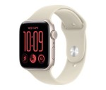 Apple Smartwatch Watch SE 3 GPS + Cellular, koperta 40mm z aluminium w kolorze księżycowej poświaty, pasek sportowy w kolorze piaskowym - rozmiar M/L