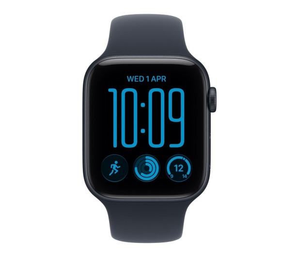 Apple Smartwatch Watch SE 3 GPS + Cellular, koperta 40mm z aluminium w kolorze północy, pasek sportowy w kolorze granatowym - rozmiar S/M