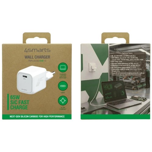 4smarts Ładowarka sieciowa 65W PD SiC biała
