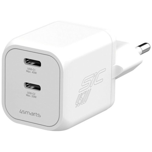 4smarts Ładowarka sieciowa 45W PD SiC Dual biała