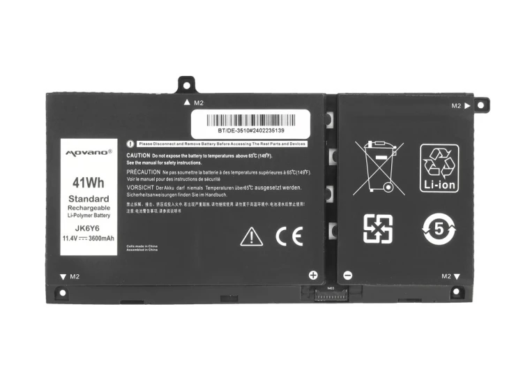 Movano Bateria JK6Y6 do Dell Latitude 3410 3510 Inspiron 5401 5402 5501 5502 5505 - 3600 mAh (41 Wh)