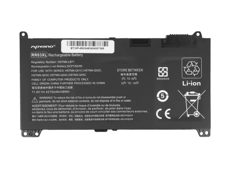 Movano Bateria RR03XL do HP ProBook 430 440 450 470 G4 G5 - 4210 mAh (48 Wh)