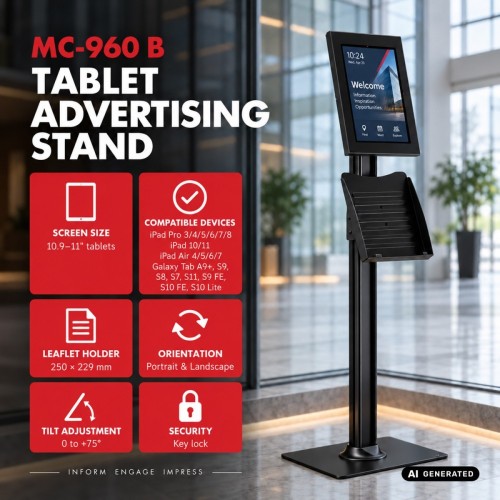 Maclean Uchwyt reklamowy do tabletu MC-960 B