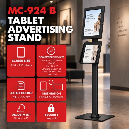 Maclean Uchwyt reklamowy do tabletu MC-924 B