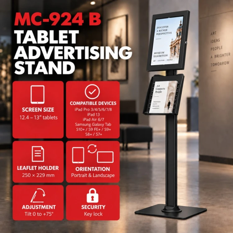 Maclean Uchwyt reklamowy do tabletu MC-924 B
