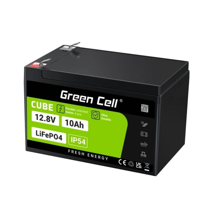 Green Cell Akumulator CUBE LiFePO4 10Ah 12V/12.8V 128Wh