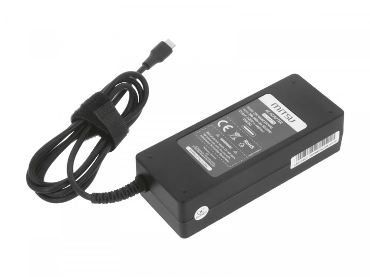 Mitsu Zasilacz ładowarka do laptopa 100W USB-C 5V-9V-12V-15V/3A, 20V/5A PD