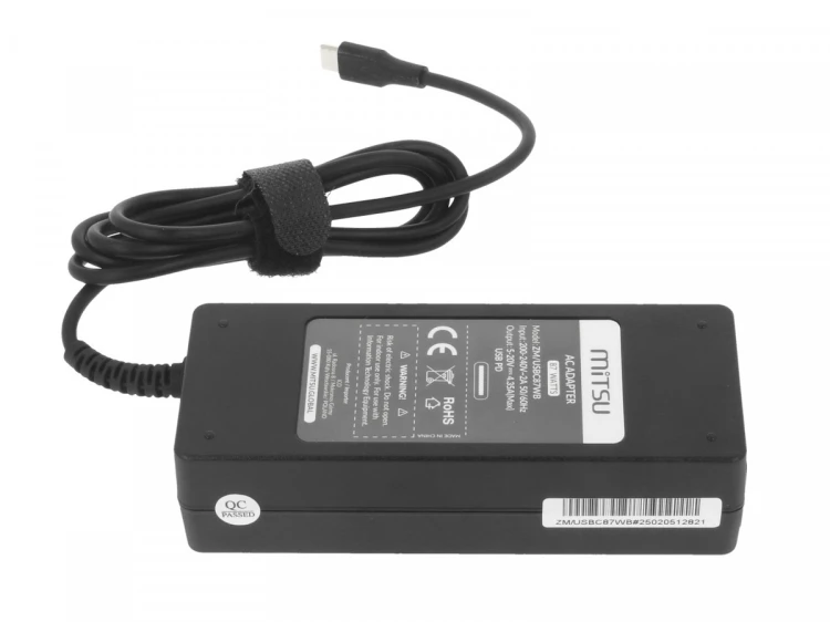 Mitsu Zasilacz ładowarka do laptopa 87W USB-C 5V-9V-12V-15V/3A, 20V/3.25A, 20.2V/4.3A PD
