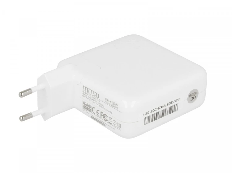 Mitsu Zasilacz ładowarka do laptopa 87W USB-C 5V-9V-12V-15V/3A, 20V/3.25A, 20.2V/4.3A PD