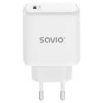 Savio Ładowarka sieciowa 20W Power Delivery 3.0, Biała LA-14