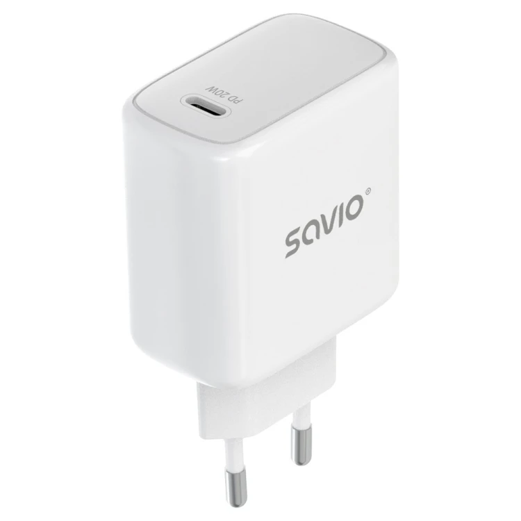 Savio Ładowarka sieciowa 20W Power Delivery 3.0, Biała LA-14