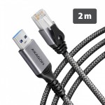 AXAGON ADE-AM20 USB-A Gigabit Ethernet adapter z zintegrowanym kablem sieciowym CAT6 RJ-45 2 m