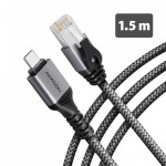 AXAGON ADE-CM15 USB-C Gigabit Ethernet adapter z zintegrowanym kablem sieciowym CAT6 RJ-45 1.5 m