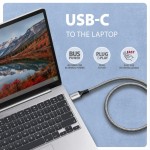 AXAGON ADE-CM15 USB-C Gigabit Ethernet adapter z zintegrowanym kablem sieciowym CAT6 RJ-45 1.5 m
