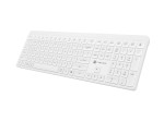 Natec Klawiatura Tang US bezprzewodowa BT + 2.4GHz cicha Slim biała