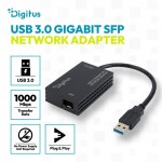 Digitus Karta sieciowa USB 3.0 typ A na Gigabit SFP, adapter światłowodowy 1000 Mb/s, moduł SFP sprzedawany osobno