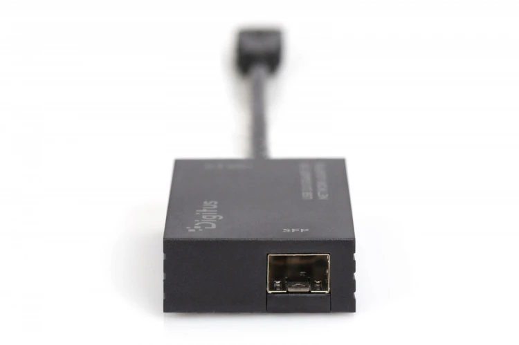 Digitus Karta sieciowa USB 3.0 typ A na Gigabit SFP, adapter światłowodowy 1000 Mb/s, moduł SFP sprzedawany osobno