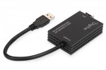 Digitus Karta sieciowa USB 3.0 typ A na Gigabit SFP, adapter światłowodowy 1000 Mb/s, moduł SFP sprzedawany osobno