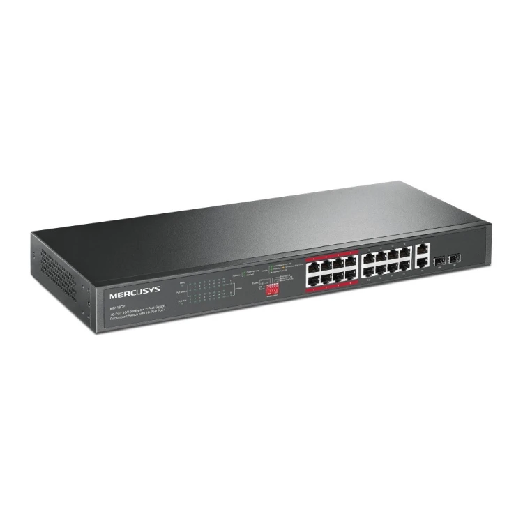 TP-LINK Przełącznik MS118CP 16-Port 10/100M + 2-Port G Rack Sw16PoE