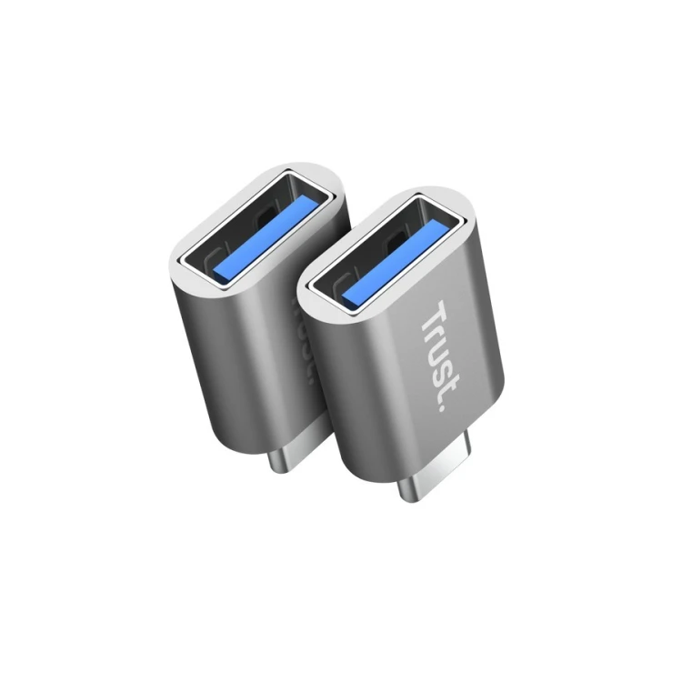 Trust Adapter USB-C do USB-A 3.2 Calyx, dwu-pak szary
