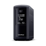 CyberPower Zasilacz awaryjny VP700ELCD 700VA/390W, Symulowana fala sinusoidalna, AVR, USB, LCD, 4xSchuko