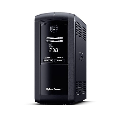 CyberPower Zasilacz awaryjny VP700ELCD 700VA/390W, Symulowana fala sinusoidalna, AVR, USB, LCD, 4xSchuko
