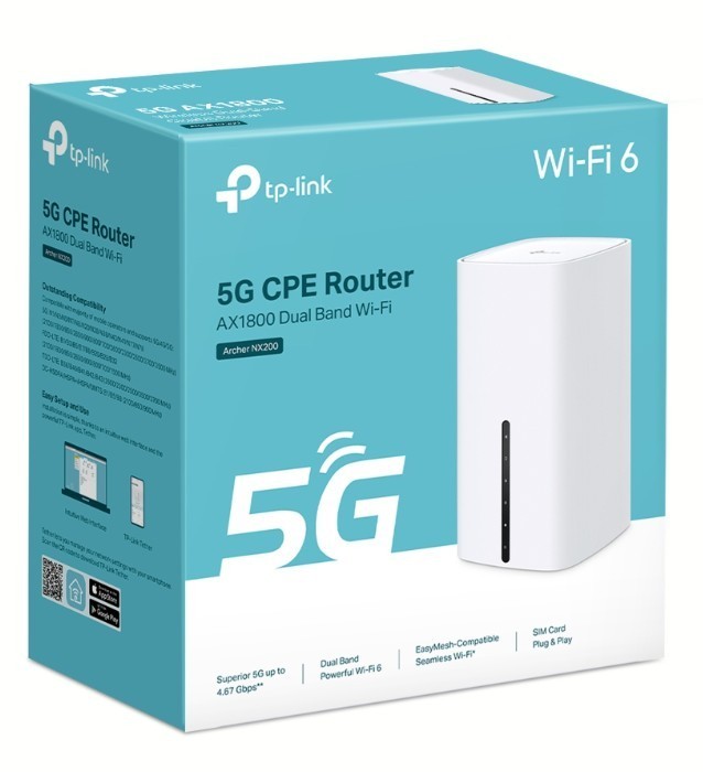 TP-LINK Router 5G AX1800 Archer NX210 WiLessDual Band Gigabit                Build-In 5G Modem