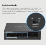 TP-LINK Przełącznik Mercusys 6-Port 10/100 Mbps Desktop Switch with  4-Port PoE+    PORT: 4× 10/100 Mbps PoE+ Ports, 2× 10/100 Mbps Non-PoE Ports MS10