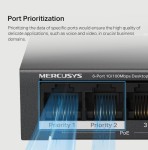TP-LINK Przełącznik Mercusys 6-Port 10/100 Mbps Desktop Switch with  4-Port PoE+    PORT: 4× 10/100 Mbps PoE+ Ports, 2× 10/100 Mbps Non-PoE Ports MS10