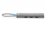 Digitus Stacja dokująca USB-C 8-portowa, HDMI 4K/60Hz, 2x USB-A + 1x USB-C 3.2 Gen1, 3x USB-A 2.0, Power Delivery 100W, DP 1.4 Alt Mode, kabel 18cm