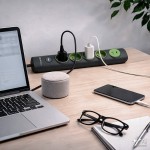 Qoltec Listwa zasilająca z podświetlanym włącznikiem | 4gniazda z uziemieniem | 1xUSB-C 15W | 1xUSB 12W | 1.8m